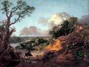 Thomas Gainsborough View in Suffolk oil painting reproduction